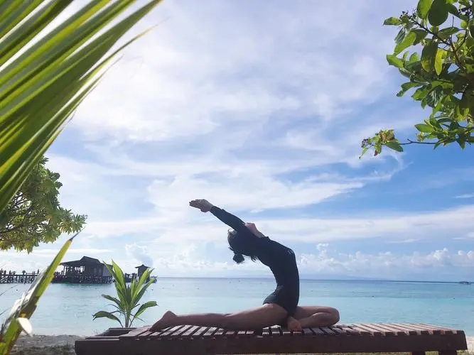 Yoga foto's van papier